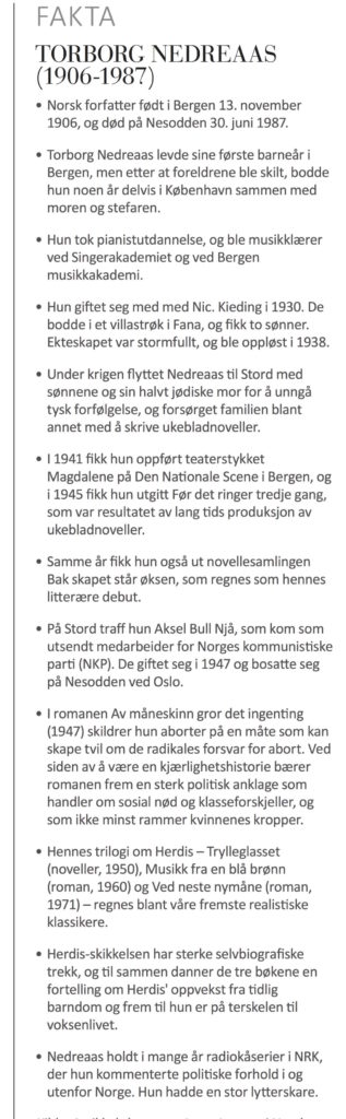 FAKTA Torborg Nedreaas1