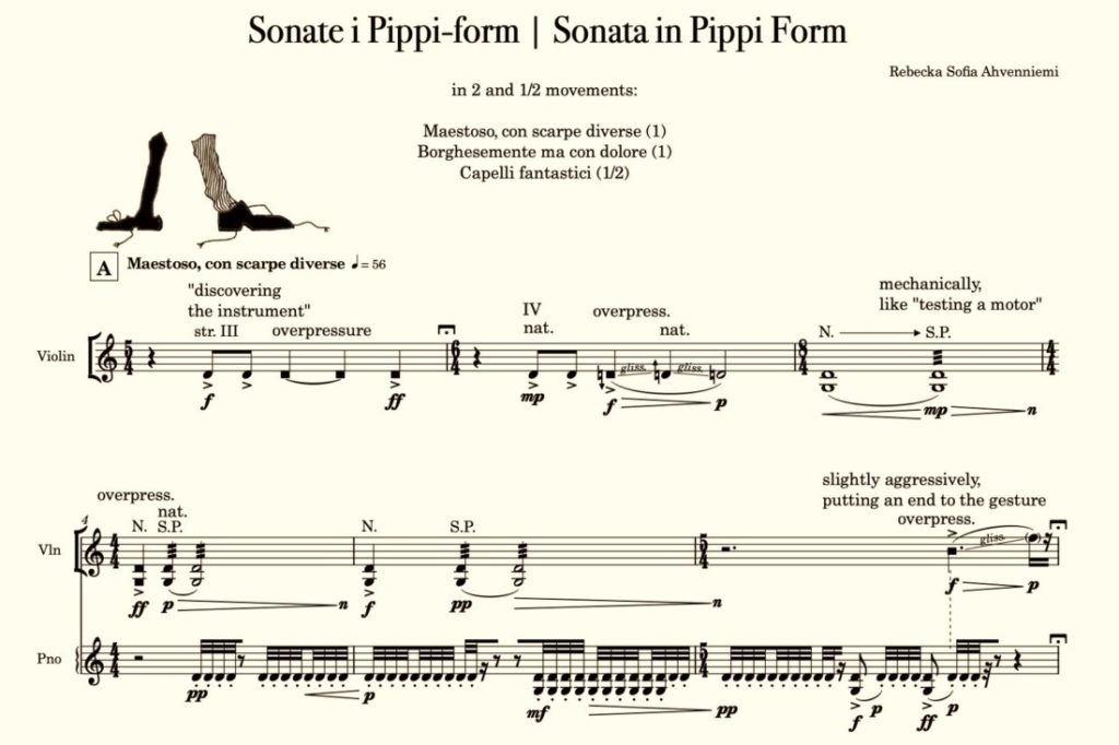 NOTER Sonate i Pippi form